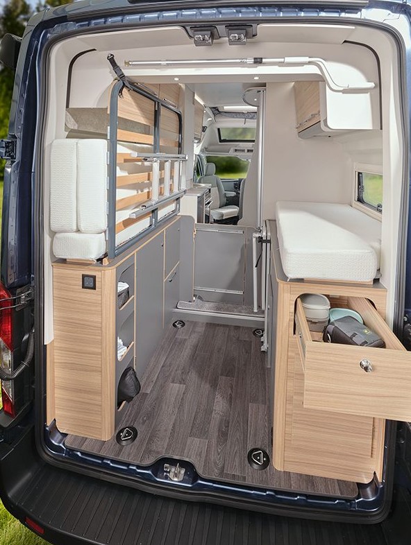 Bailey Endeavour B65 High Top Elevating Roof 4 Berth Campervan Rear Beds Folded
