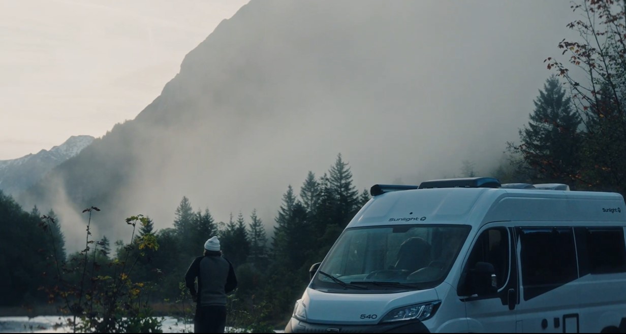 Sunlight Cliff 540 Campervan 2 Berth Peugeot Exterior On Fishing Adventure