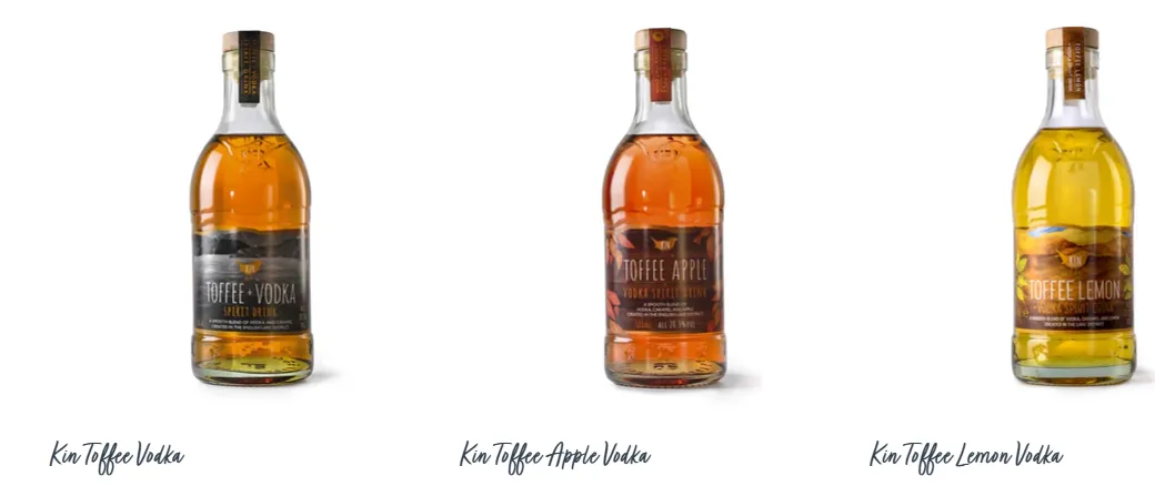 Kin Toffee Vodka Range